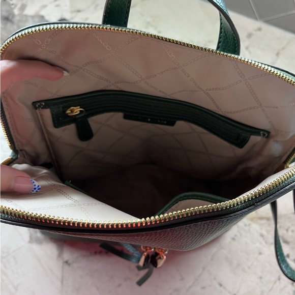 Michael Kors forest green leather backpack. - Picture 3 of 3